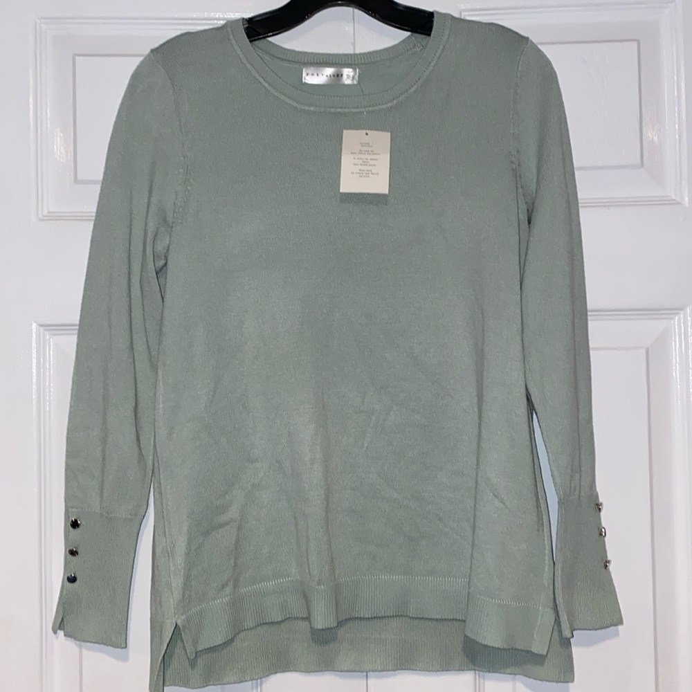 Retrelogy size small green sweater nwt